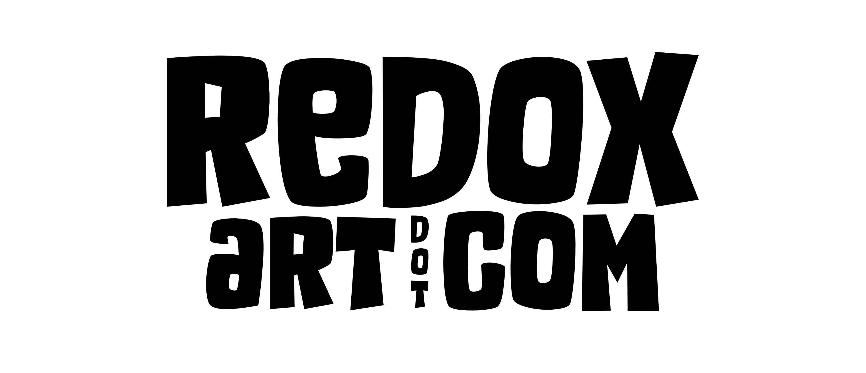 Black text 'REDOX ART DOT COM' on a Transparent background