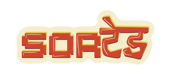 Logo with the text 'SORTS' in a stylized font on a white background